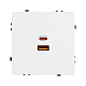USB Розетка тип A+C софт-тач белый кварц Arlight SCT-MUAC-SFPL-FC-WH (65W, QC3) 054316(1)