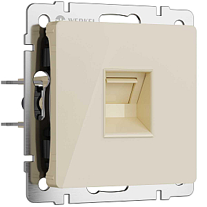Розетка Werkel Ethernet RJ-45 айвори акрил W1181043 4690389197116