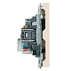 Розетка TV + компьютерная RJ-45 (механизм), Stekker Эмили, RST00-5106-08, кашемир, soft touch 49898