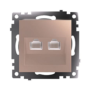 Розетка компьютерная 2-местная RJ-45 Stekker Катрин GLS00-7109-02 50004