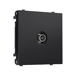 Комплект механизма TV розетки оконечной SIGMA Черный матовый 50-870 MHz 1dB QUANT PRO Ambrella Volt MS813010 (SP8130, PR202)