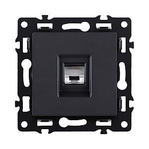 Розетка Ethernet RJ45 Cat.6, черный Kollinger Asthetik AS-017BK