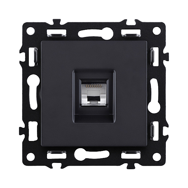 Розетка Ethernet RJ45 Cat.6, черный Kollinger Asthetik AS-017BK