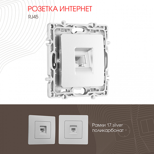 Розетка RJ45 Arte Milano 217.45-1.silver