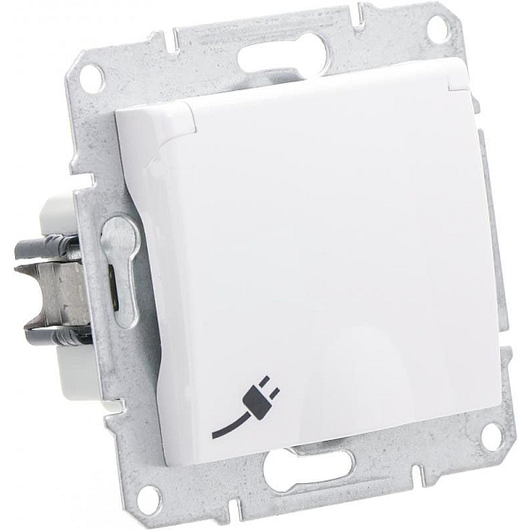 Розетка Schneider Electric Sedna с/з со шторками и крышкой IP44 16A 250V SDN3100321