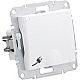 Розетка Schneider Electric Sedna с/з со шторками и крышкой IP44 16A 250V SDN3100321