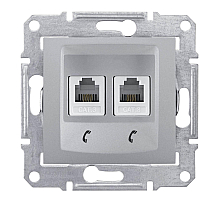 Розетка телефонная 2хRJ11 Schneider Electric Sedna SDN4201160