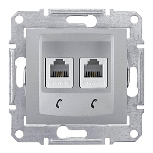 Розетка телефонная 2хRJ11 Schneider Electric Sedna SDN4201160