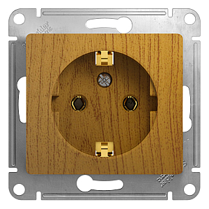 Розетка с/з Systeme Electric Glossa Дерево Дуб GSL000543