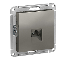 Розетка телефонная RJ11, механизм Systeme Electric AtlasDesign Сталь ATN000981