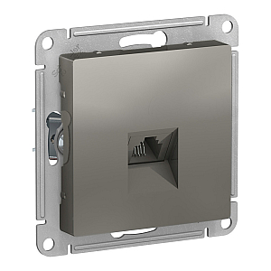 Розетка телефонная RJ11, механизм Systeme Electric AtlasDesign Сталь ATN000981