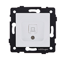Розетка Ethernet RJ45 Cat.6, белый матовый Kollinger REA-018WM для Aspekt, Eleganz, Reflex
