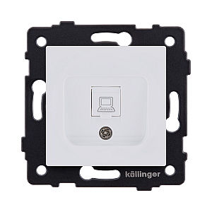 Розетка Ethernet RJ45 Cat.6, белый матовый Kollinger REA-018WM для Aspekt, Eleganz, Reflex