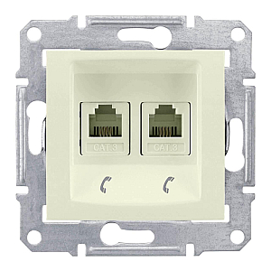 Розетка телефонная 2хRJ11 Schneider Electric Sedna SDN4201147