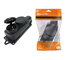 Розетка двухместная с заглушками TDM Electric SQ0612-0010