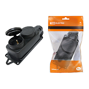 Розетка двухместная с заглушками TDM Electric SQ0612-0010