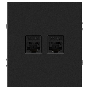 Розетка Эра Arktik 16-3108-05 информационная двойная 2XRJ45 антрацит Б0070488