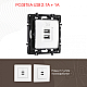 Розетка USB 2.1А+1А Arte Milano 217.46-1.white