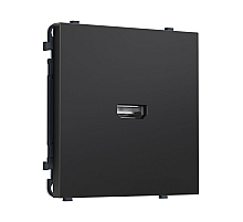 Комплект механизма розетки HDMI 2.1 SIGMA Черный матовый 30V/900MS 4K-120HZ 8K-60Hz QUANT PRO Ambrella Volt MS814030 (SP8140, PR223)