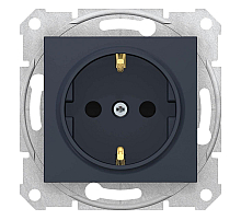 Розетка Schneider Electric Sedna с з/к со шторками 16A 250V SDN3001770