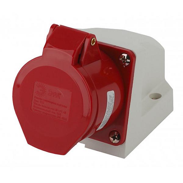Розетка ЭРА R(OUT)-16-3P-PE-N-IP44 стационарная наружная 115 3Р+РЕ+N 16А 380В IP44 Б0032876