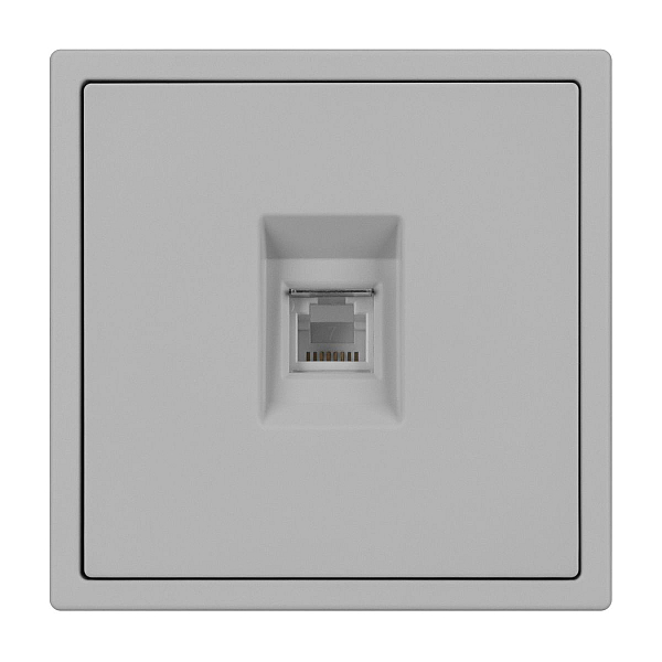 Розетка телефонная софт-тач никель Arlight SCT-MTL1-SFPL-IS (RJ-11, 4C) 061893(1)