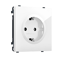 Комплект механизма электрической розетки SIGMA Белый глянец 50Hz 2P+E с/з 16A-250V QUANT PRO Ambrella Volt MS106010 (SP1060, PR141)
