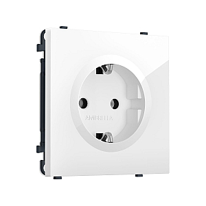 Комплект механизма электрической розетки SIGMA Белый глянец 50Hz 2P+E с/з 16A-250V QUANT PRO Ambrella Volt MS106010 (SP1060, PR141)