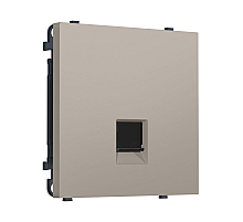 Комплект механизма компьютерной розетки SIGMA Серо-бежевый матовый RJ-45 Ambrella Volt MS372010 (SP3720, PR188)