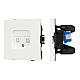 Механизм компьютерной розетки двойной SCT-TENDO-MPC2-SFPL-WH (RJ-45, CAT6) 054598
