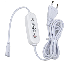 Таймер с вилкой и разъемом для фито светильника (UL-00006492) Uniel UST-E32 WHITE 2M
