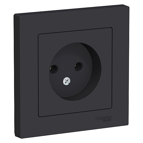 Розетка 2К Systeme Electric AtlasDesign 16A 250V карбон ATN001040