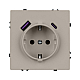 Розетка зк со шторками с USB тип А+С софт-тач кашемир Arlight SCT-MUAC-SFPL-CA (250V, 16A) 059444(1)