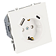 Розетка 1-местная з/ш с/з 16А + USB + Type C (механизм), Stekker, 250В, 20W Эмили, белый фарфор, soft-touch, RST16-5119-01 50217