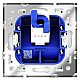 Розетка компьютерная встраиваемая Voltum S70 RJ45 кат.6, (белый матовый) VLS060102