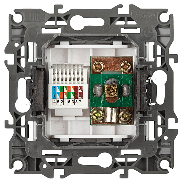 Розетка ЭРА Серия 12 12-3110-01М комбинированная RJ45+TV, белый матовый Б0065691