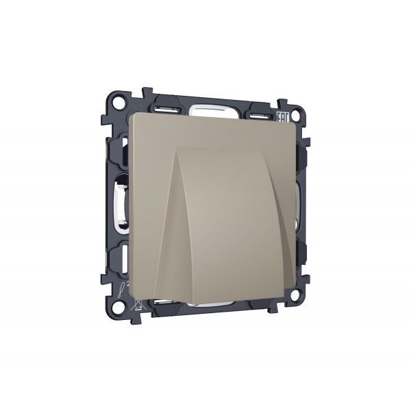 Комплект вывода кабеля с фиксатором Alfa Серо-бежевый матовый Quant Ambrella Volt MA375810 (AP3758, VM238)