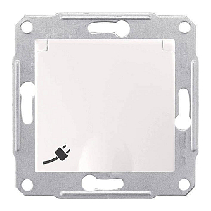Розетка Schneider Electric Sedna с/з со шторками и крышкой IP44 16A 250V SDN3100321