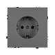 Розетка зк со шторками софт-тач серый базальт Arlight SCT-MEU-SFPL-GR (250V, 16A) 054279(1)