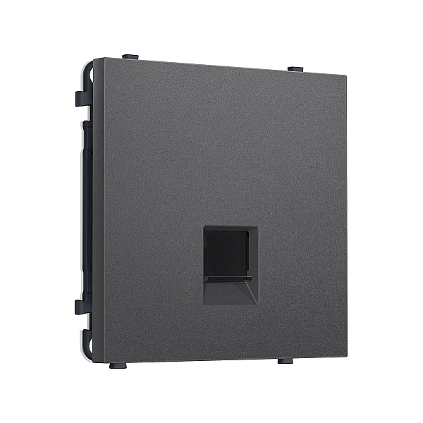 Комплект механизма компьютерной розетки SIGMA Антрацит серый RJ-45 Ambrella Volt MS662010 (SP6620, PR188)