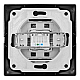 Розетка телефонная RJ11 скрытой установки IP20, черная 'Дельта' General 477328