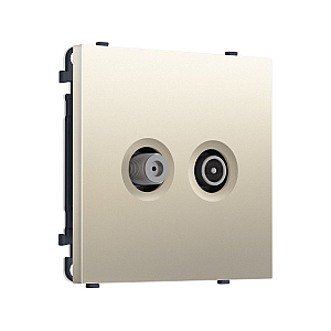 Комплект механизма розетки TV оконечной + SAT SIGMA Шёлк 5-862MHz 3.5dB/950-2150MHz 3.8dB QUANT PRO Ambrella Volt MS553310 (SP5533, PR217)