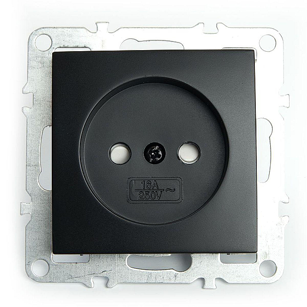 Розетка 2P Stekker Эрна черный PST10-9109-03 49153