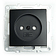 Розетка 2P Stekker Эрна черный PST10-9109-03 49153