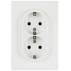 Розетка Эра Arktik 16-2105-01 двойная с заземлением 2X2P+E Schuko со шторками 16А-250В белый Б0070454