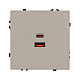 USB Розетка тип A+C софт-тач кашемир Arlight SCT-MUAC-SFPL-FC-CA (65W, QC3) 059446(1)