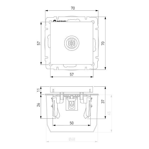 ТВ-розетка оконечная Werkel W1183006 4690389164873 a050888