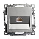 Розетка компьютерная RJ-45 Stekker Катрин серебро GLS00-7107-03 39585
