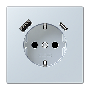 Розетка 2K+З USB Typ AC Jung LC1520-15CA209