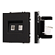 Розетка компьютерная двойная софт-тач черный оникс Arlight SCT-MPC2-SFPL-BK (2хRJ-45, CAT6) 054313(1)